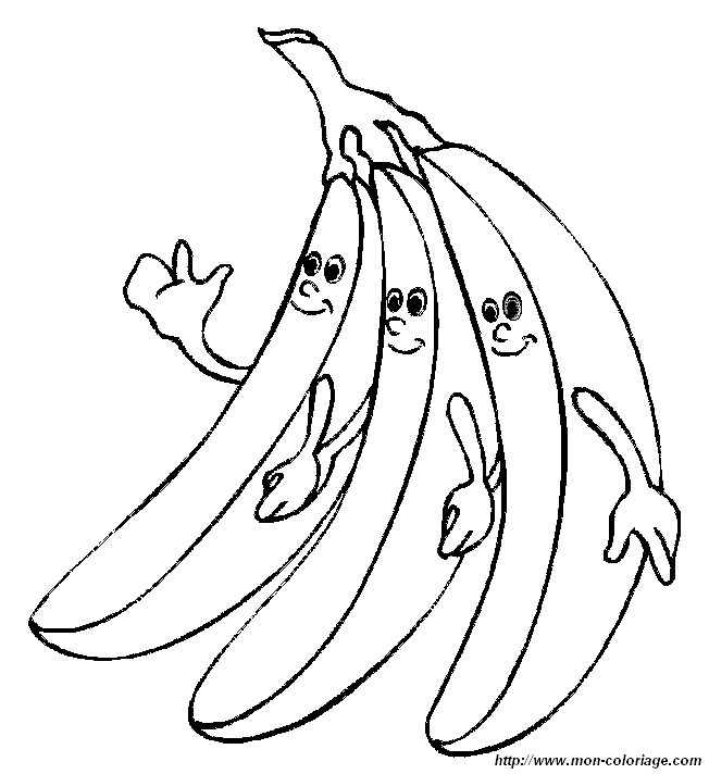 ausmalbild bananen